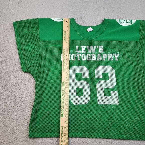 Vintage Russell Athletic Practice Jersey Boys Youth Medium Green Football Mesh - Picture 4 of 12